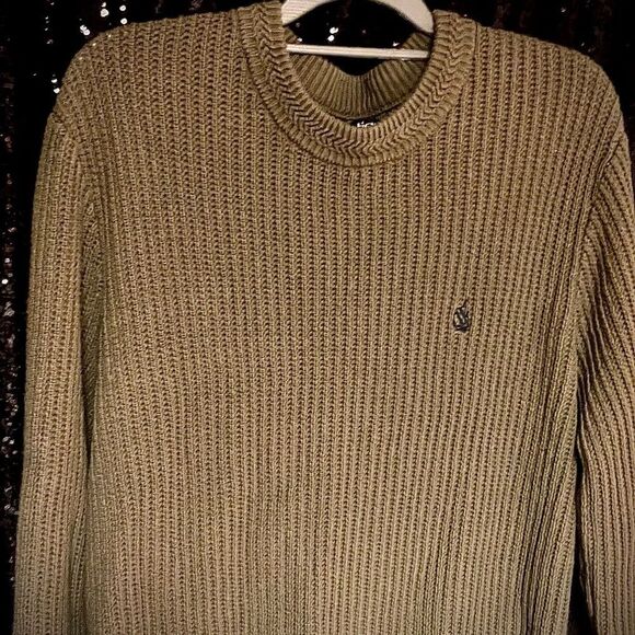 Nautica Men's Khaki Crewneck Sweater - Picture 1 of 5
